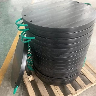 Пусковая площадка аутриггера крана черной круглой плиты ноги Джек HDPE пластиковая для мобильных кранов